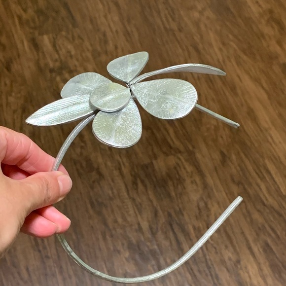J.crew metallic flower hair holder main image 5